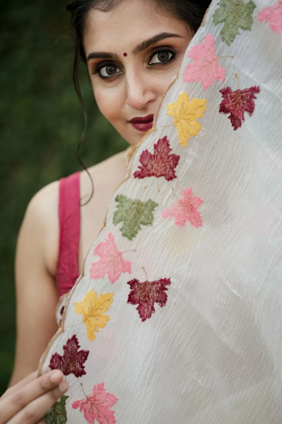 Mapple Crush - Soft Bubble Crush Saree 